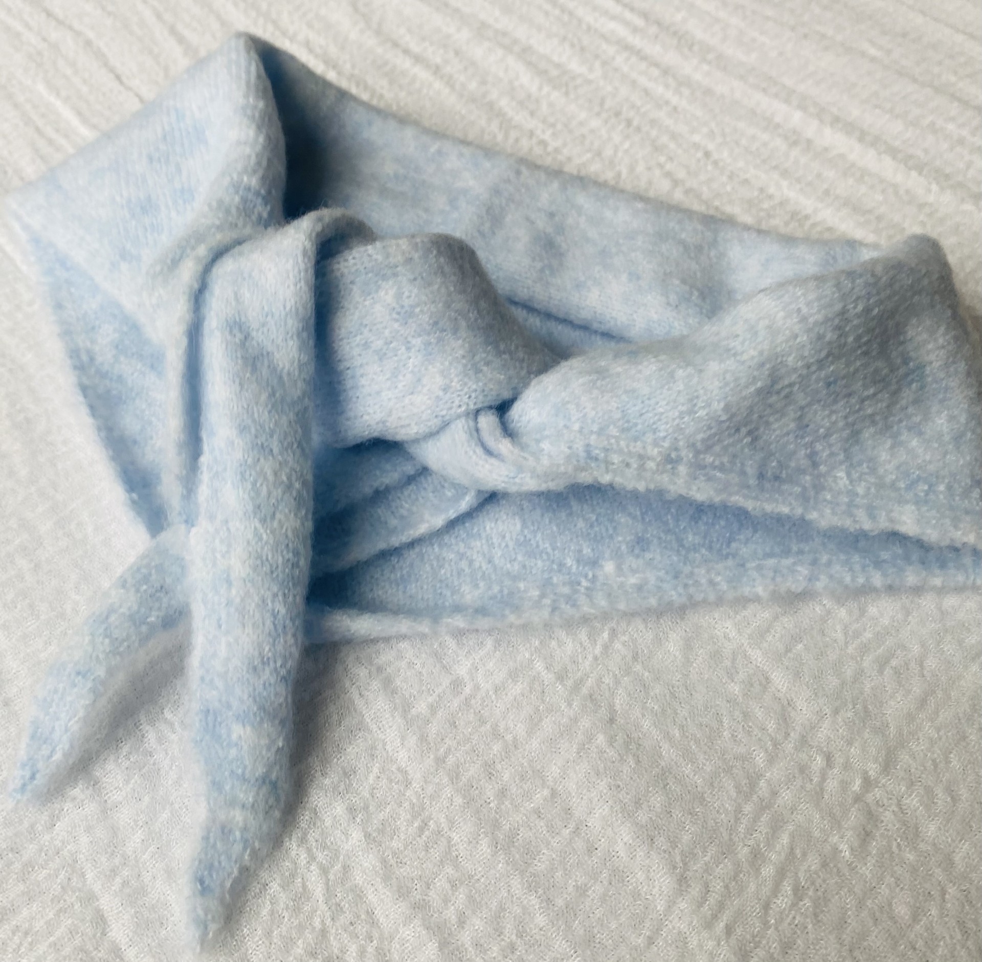 Pastel Blue Triangle Scarf