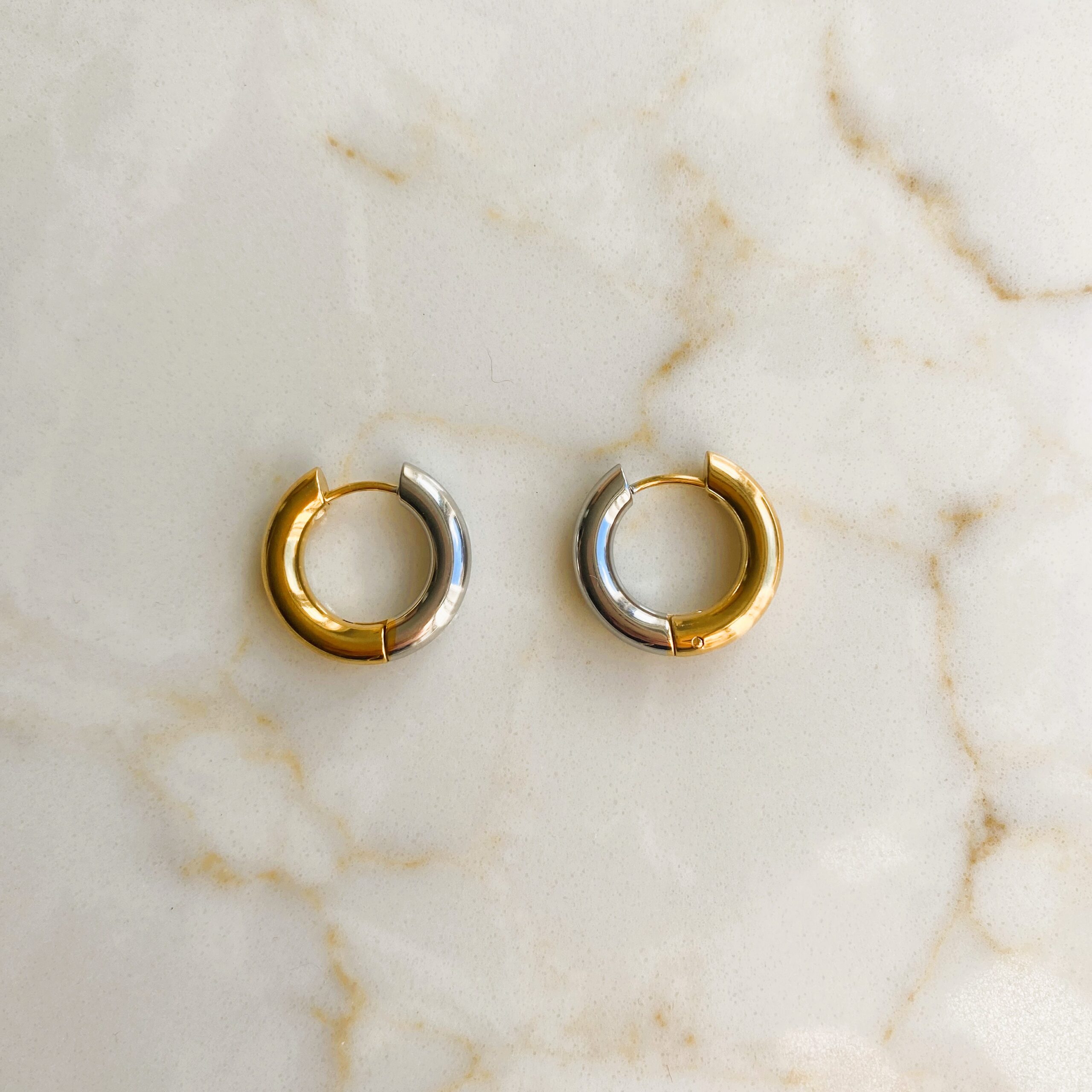 Mixed Metal Hoops