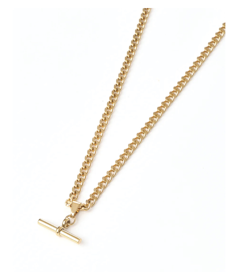 Gold T-Bar Necklace